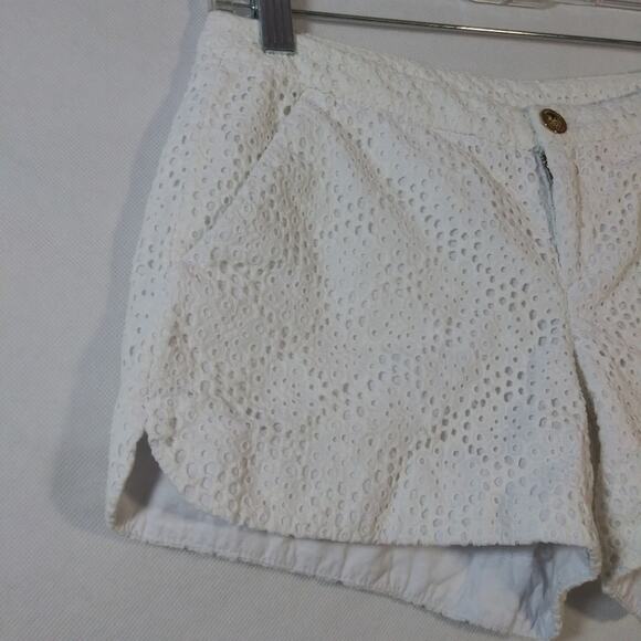 Lily Pulitzer Adie Eyelet White Shorts Size 00 - Picture 4 of 9